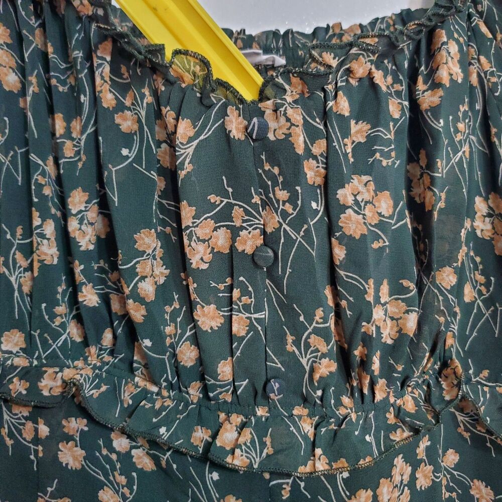 ChicoSoul Floral Maxi Dress With a Square Neckline Long Sleeves Sz 2X SKU#A-133 - Picture 10 of 16